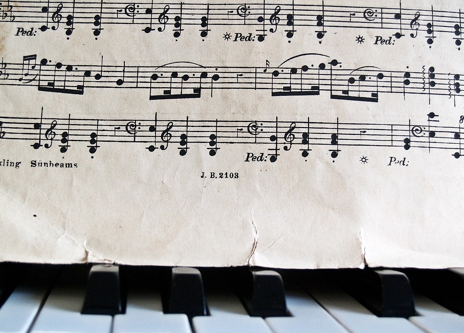 Muziektermen in bladmuziek voor piano